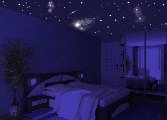 "Звездное небо" в спальне